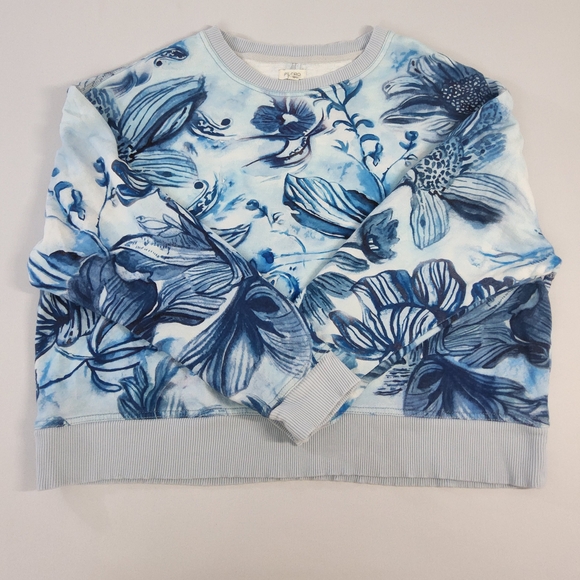 Pilcro Blue Floral Sweater - Picture 1 of 10